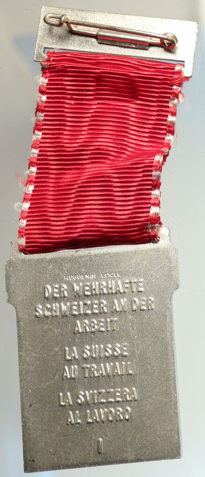 1958 SWITZERLAND Shooting Festival VINTAGE Old Swiss Ribbon Award Medal i105294