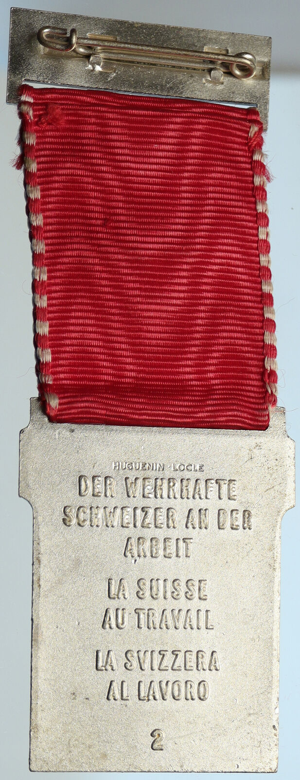 1959 SWITZERLAND Shooting Festival VINTAGE Old Swiss Ribbon Award Medal i105353