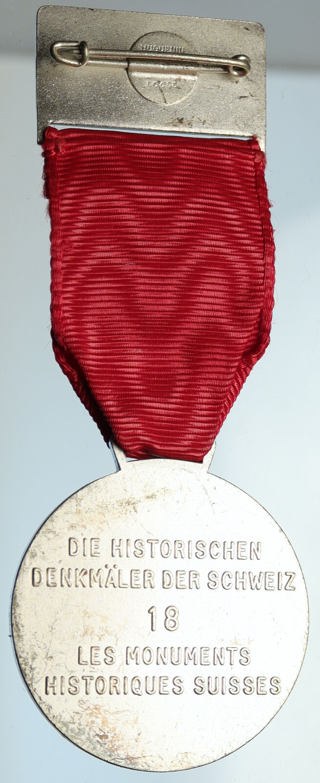 1962 SWITZERLAND Shooting Festival VINTAGE Old Swiss Ribbon Award Medal i105350