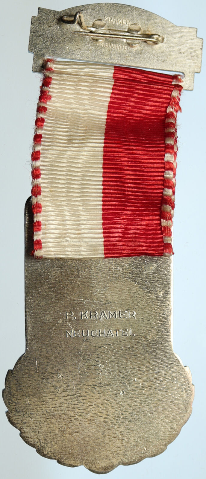 1955 SWITZERLAND Shooting Festival VINTAGE Old Swiss Ribbon Award Medal i105337