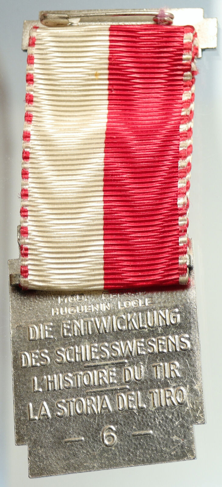 1953 SWITZERLAND Shooting Festival VINTAGE Old Swiss Ribbon Award Medal i105246