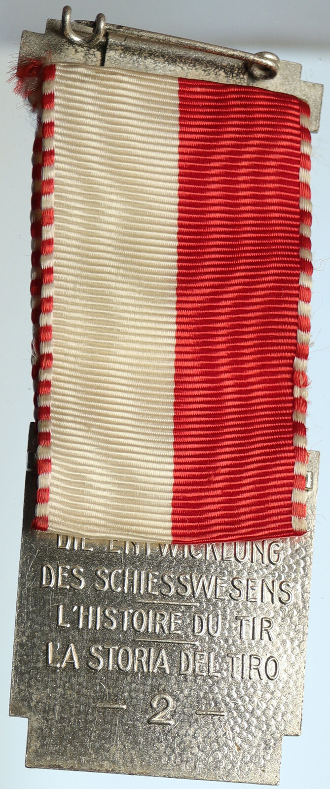 1947 SWITZERLAND Shooting Festival VINTAGE Old Swiss Ribbon Award Medal i105356