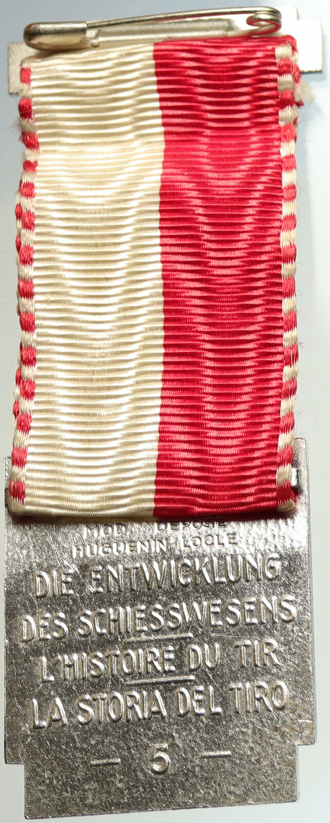 1952 SWITZERLAND Shooting Festival VINTAGE Old Swiss Ribbon Award Medal i105240