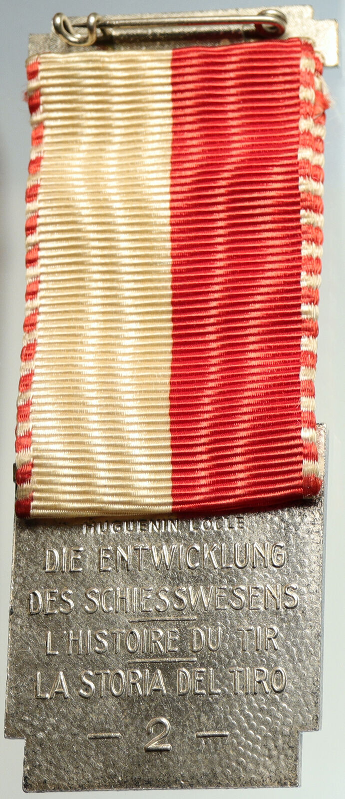 1948 SWITZERLAND Shooting Festival VINTAGE Old Swiss Ribbon Award Medal i105245