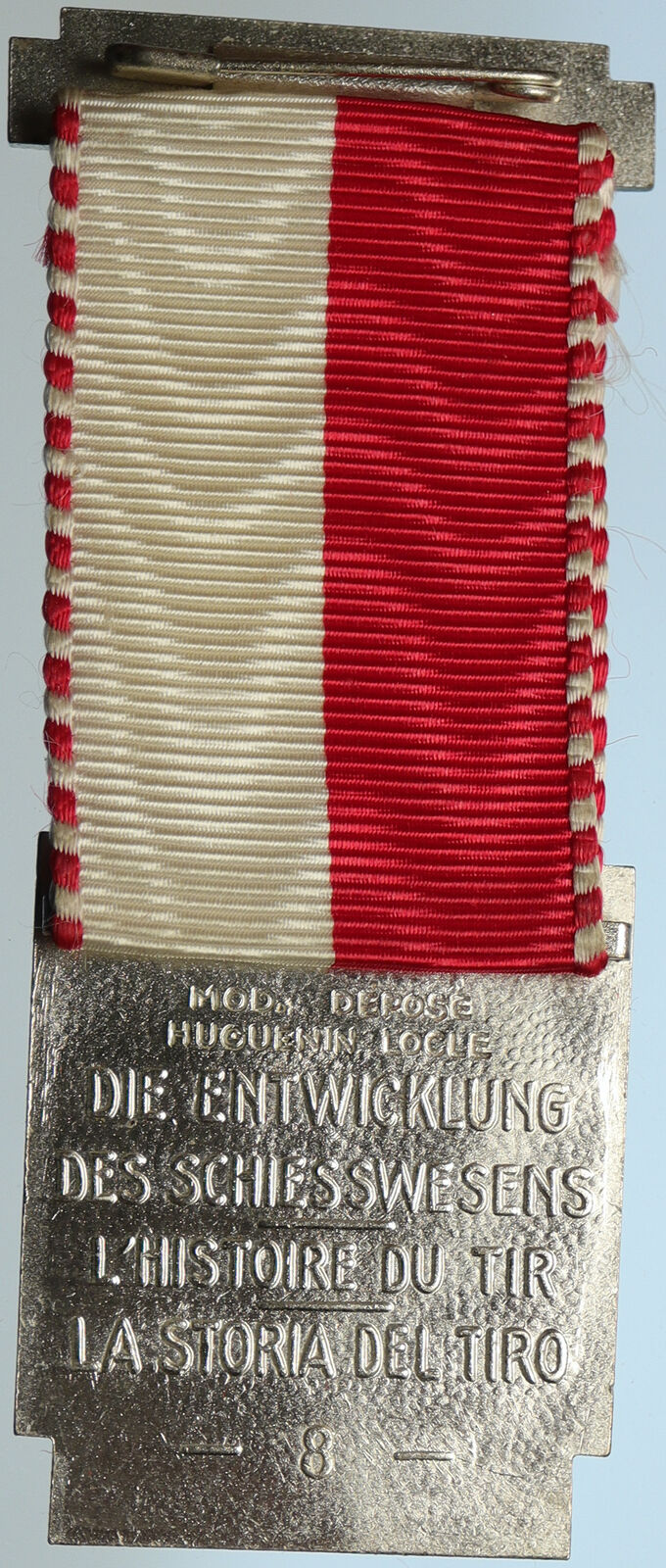 1955 SWITZERLAND Shooting Festival VINTAGE Old Swiss Ribbon Award Medal i105341