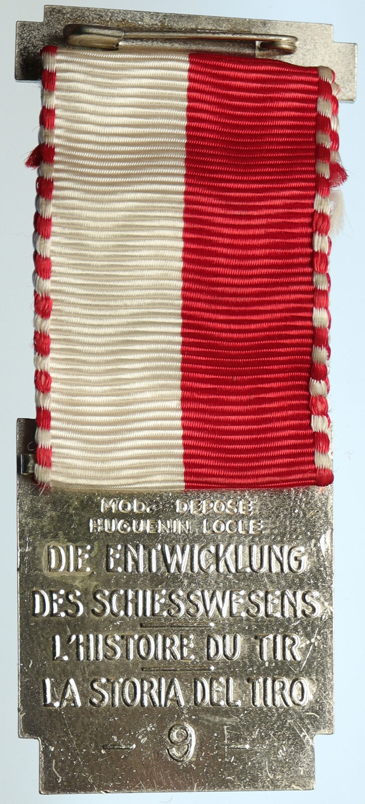 1956 SWITZERLAND Shooting Festival VINTAGE Old Swiss Ribbon Award Medal i105340