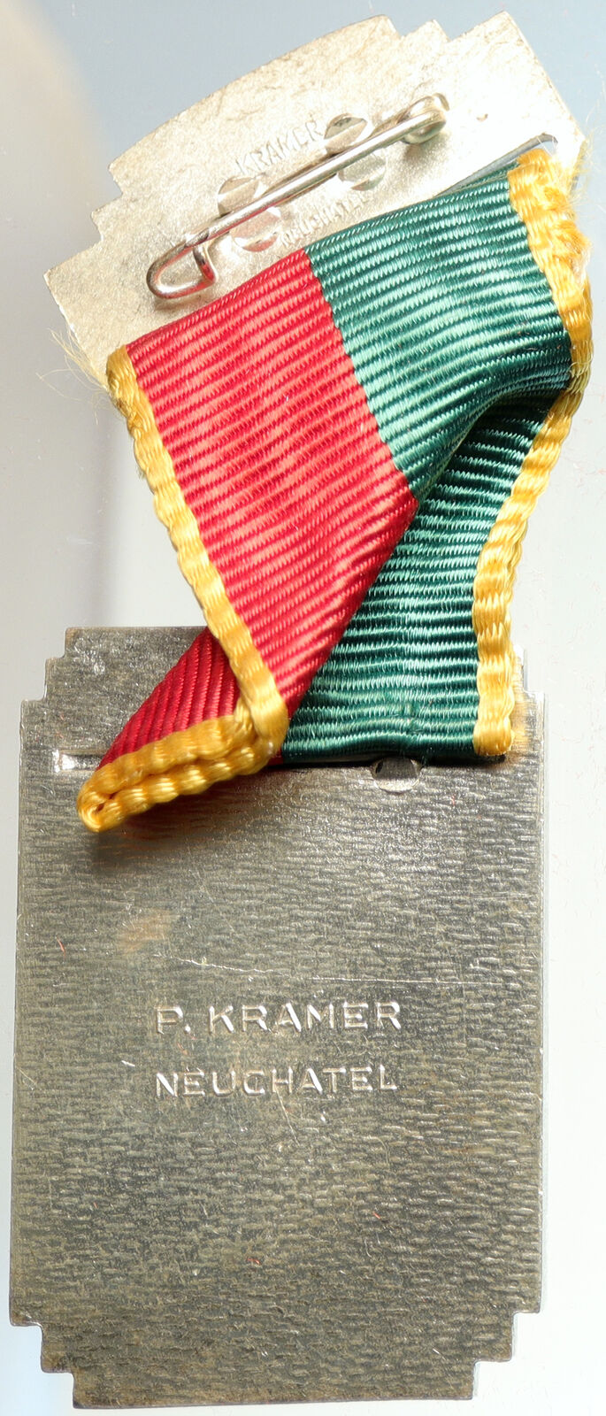 1955 SWITZERLAND Shooting Festival VINTAGE Swiss Ribbon OLD Award Medal i105293