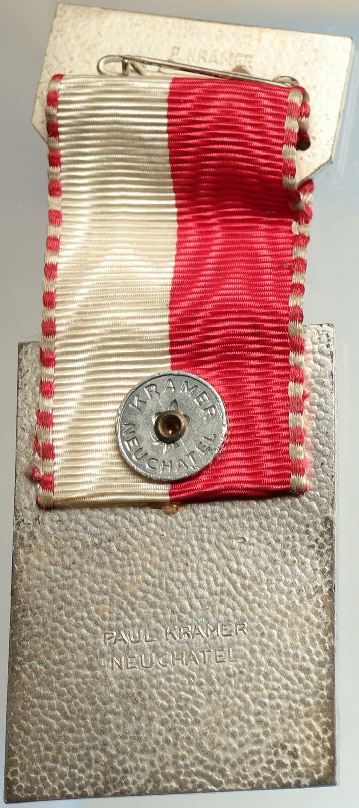 1962 SWITZERLAND Shooting Festival VINTAGE Swiss Ribbon OLD Award Medal i105265