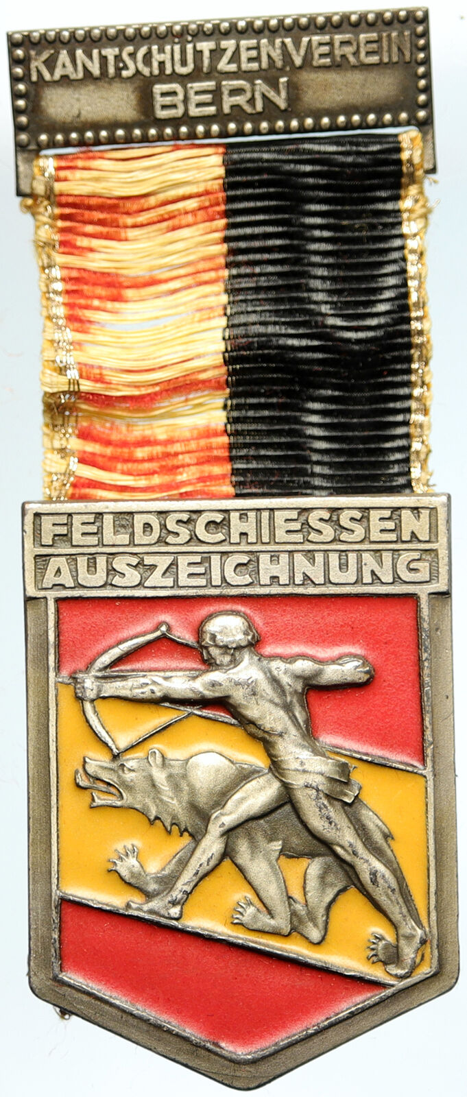 SWITZERLAND Shooting Festival VINTAGE Swiss Ribbon OLD Award Medal i105278