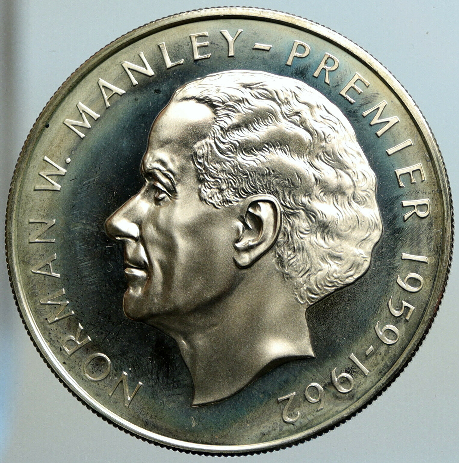 1973 JAMAICA Proof Premier Norman W. Manley Proof Silver 5 Dollars Coin i105385