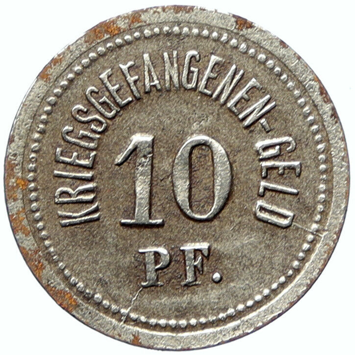 1914-18 GERMANY Prisoner of POW World War I WWI OHRDRUF Token 10 Pfennig i100884