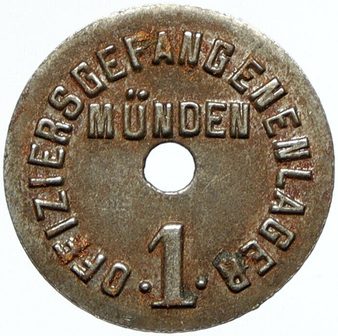 1914-18 GERMANY Prisoner of POW World War I WWI MUNDEN Token Pfennig i100851