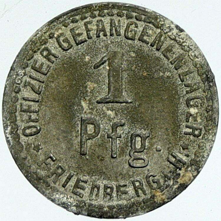 1914-18 GERMANY Prisoner of POW World War I WWI FRIEDBERG Token Pfennig i100841