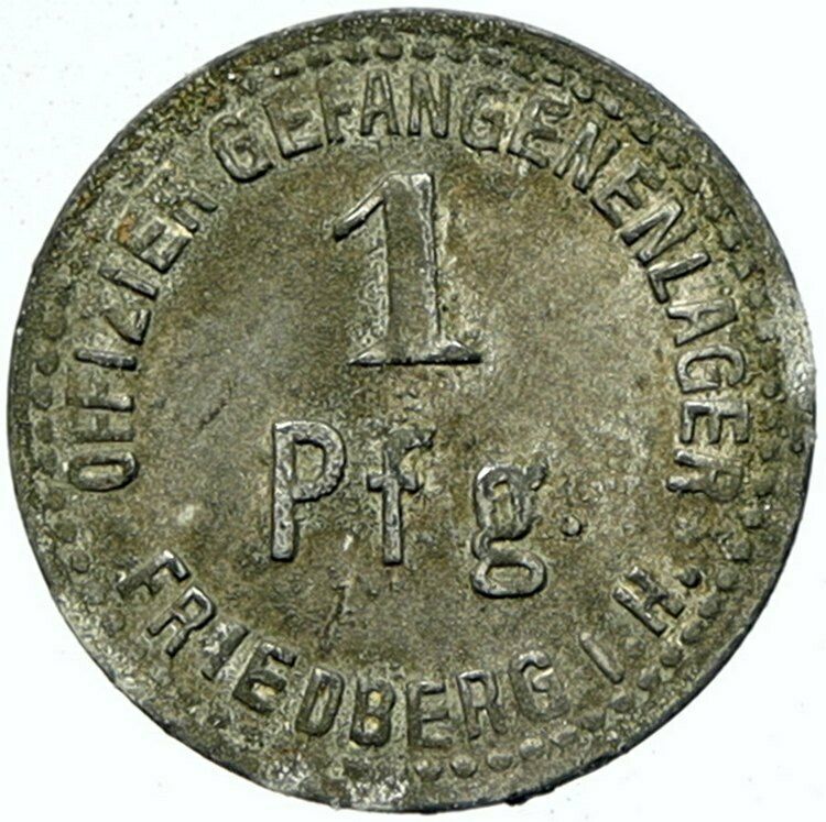 1914-18 GERMANY Prisoner of POW World War I WWI FRIEDBERG Token Pfennig i100841