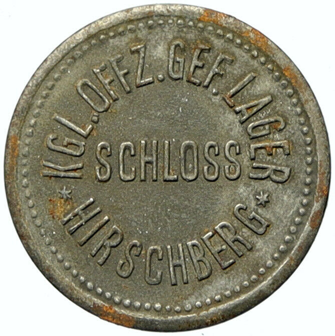 1914 GERMANY Prisoner of POW World War I WWI HIRSCHBERG Token 10 Pfennig i100846