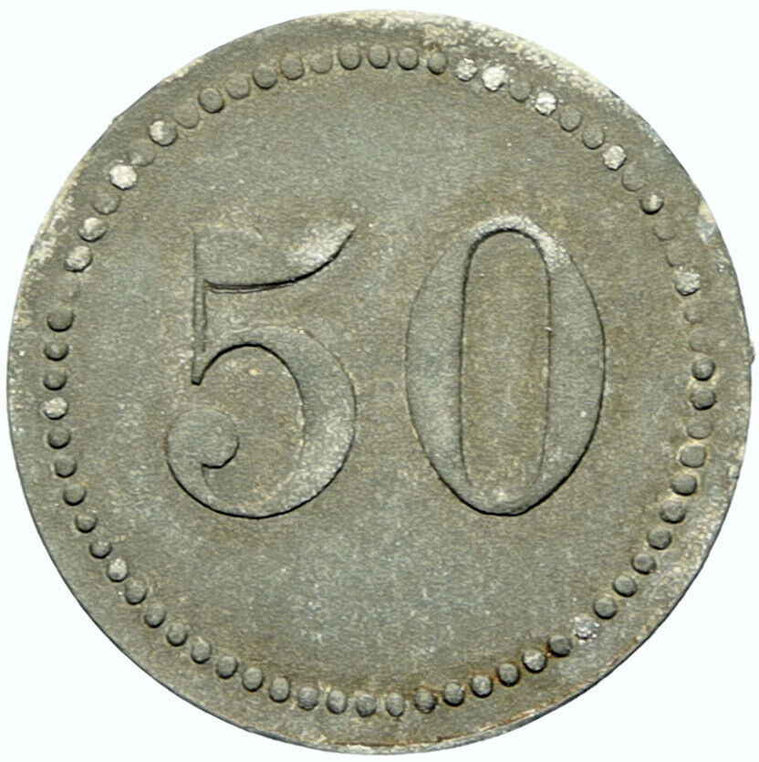 1914-18 GERMANY Prisoner of POW World War I WWI DULMEN Token 50 Pfennig i100830