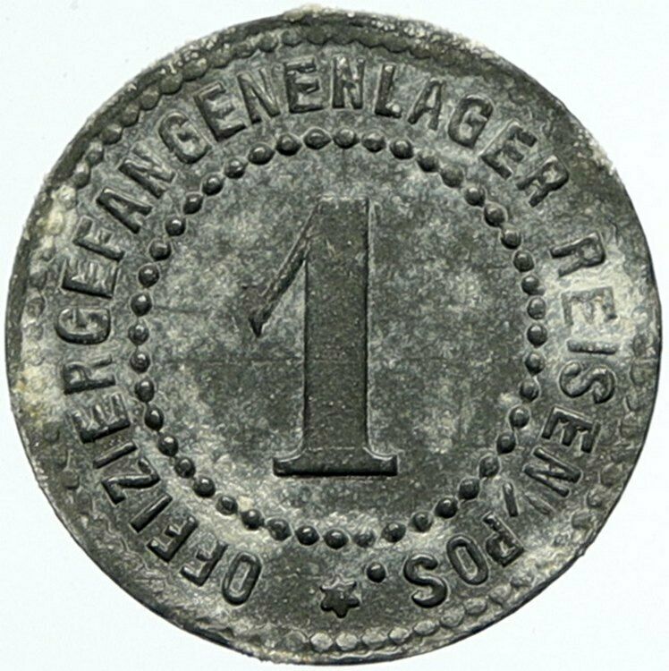 1914-1918 GERMANY Prisoner of POW World War I WWI REISEN Token Pfennig i100796