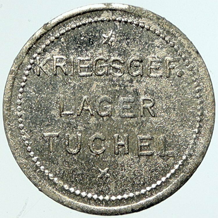 1914-18 GERMANY Prisoner of POW World War I WWI TUCHEL Token 5 Pfennig i100803