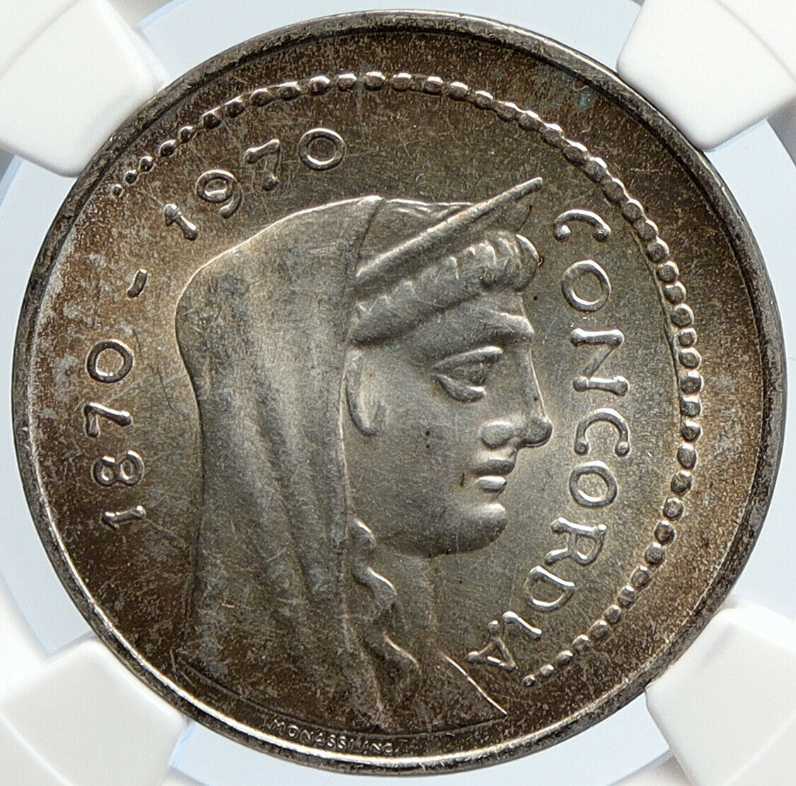 1970 ITALY Silver 1000 Lire ROME CAPITAL for 1000 Years OLD ITALIAN Coin i105746