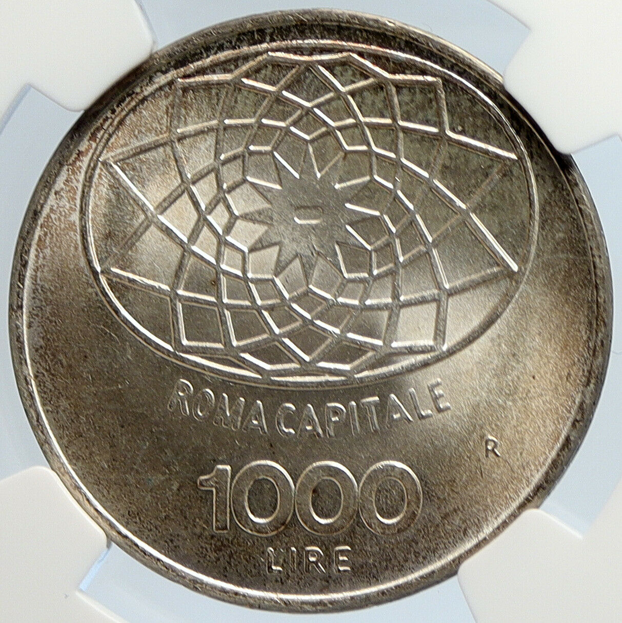 1970 ITALY Silver 1000 Lire ROME CAPITAL for 1000 Years OLD ITALIAN Coin i105746