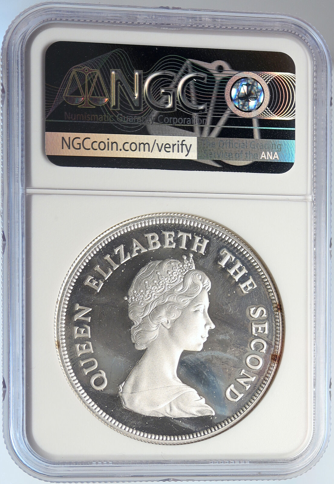 1980 TUVALU Ellice Islands UK Elizabeth II 80Y Proof Silver $10 Coin NGC i105768