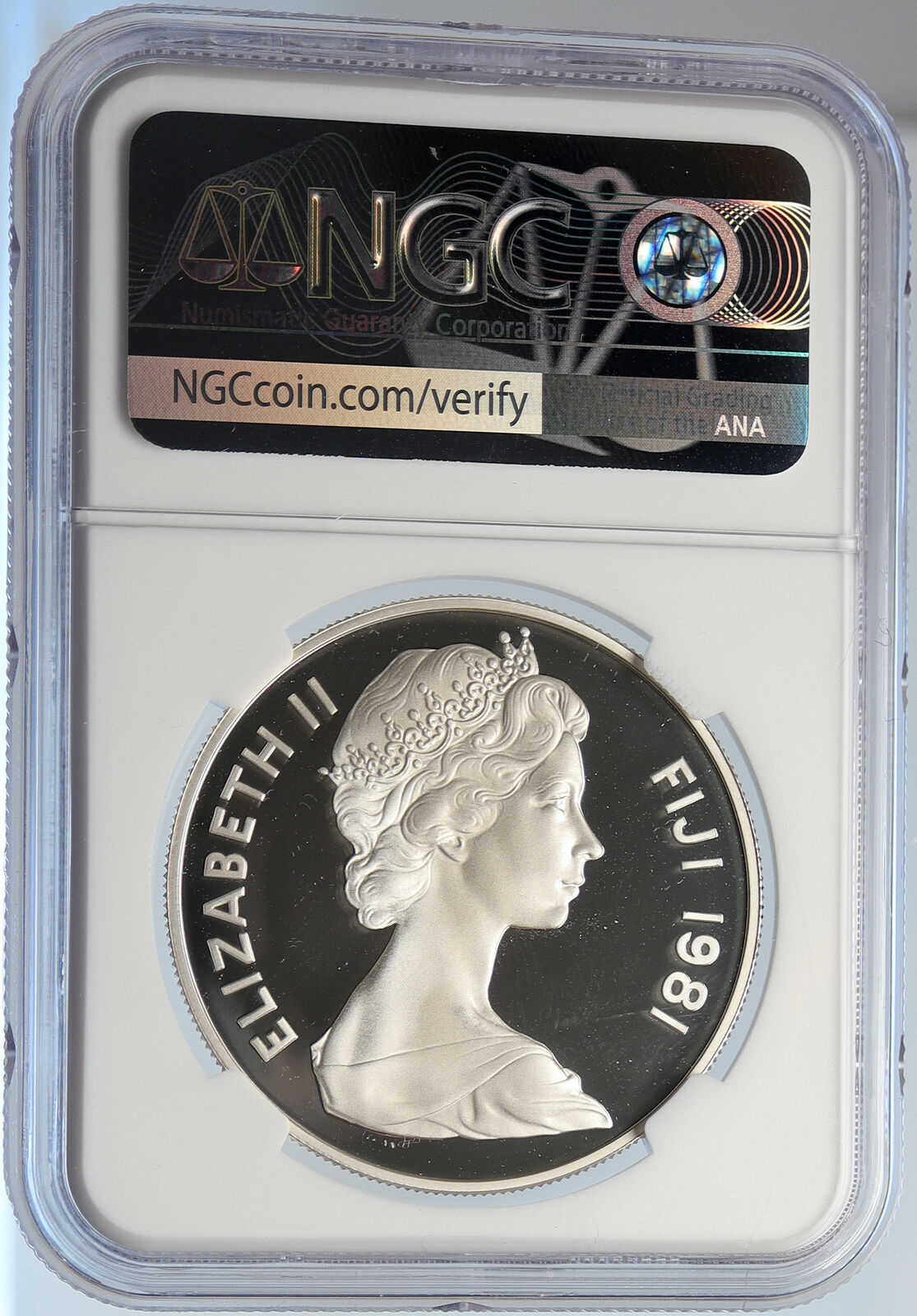 2002 FIJI UK Elizabeth II WEDDING Diana & Charles PF Silver $10 Coin NGC i105775