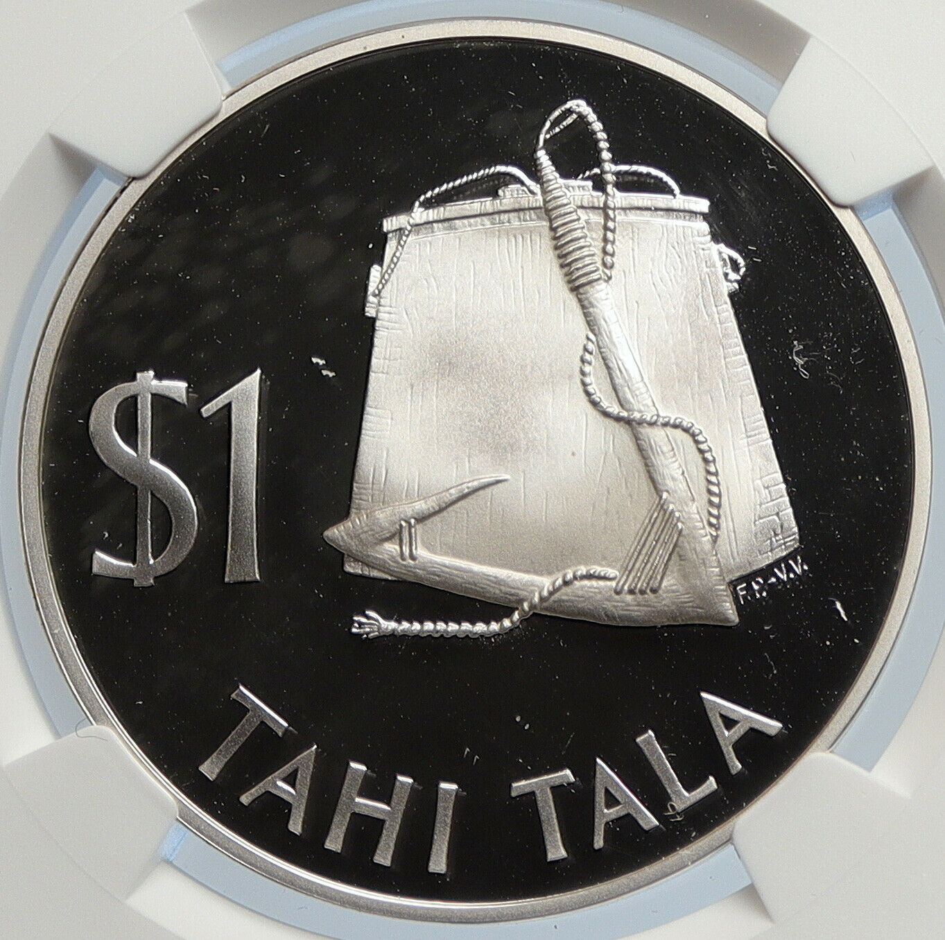 1979 TOKELAU ISLANDS Genuine Bucket & Rope Old Proof Silver $1 Coin NGC i105770