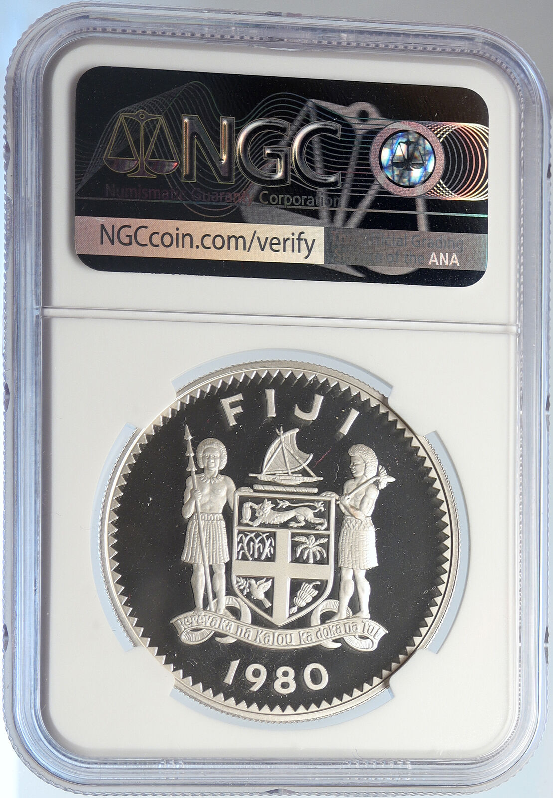 1980 FIJI UK Elizabeth II INDEPENDENCE Charles Proof Silver $10 Coin NGC i105776