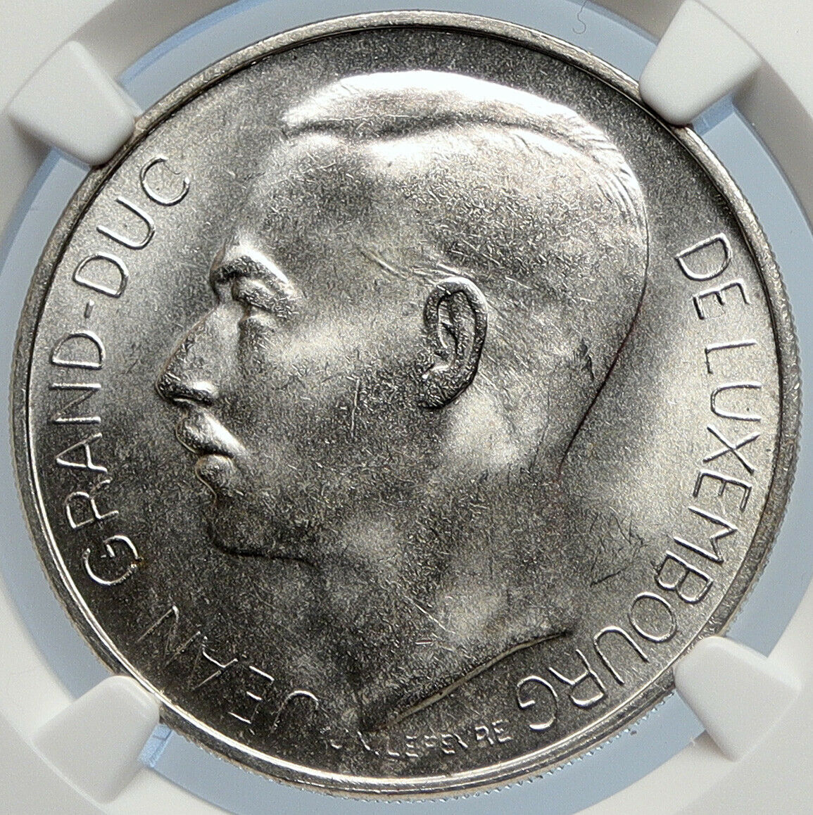 1964 LUXEMBOURG Duchess Charlotte John the Blind Silver 100 Fr Coin NGC i105791