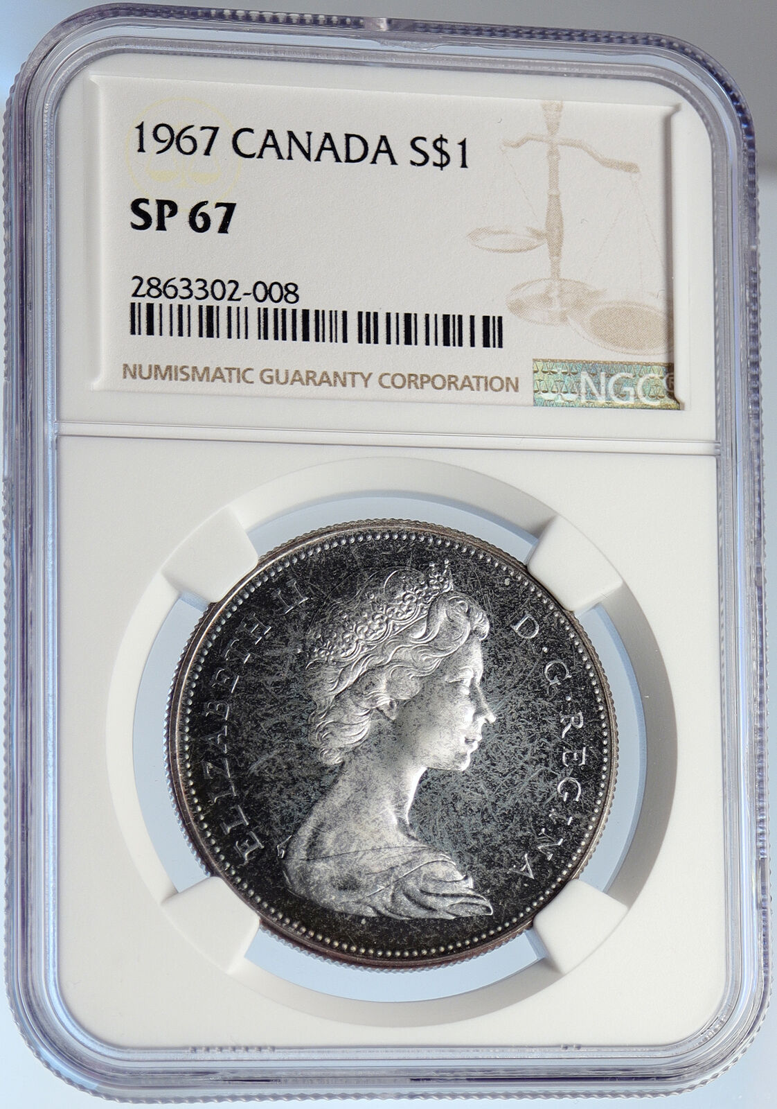 1967 CANADA Confederation Founding Goose SPECIMEN Silver Dollar Coin NGC i105814