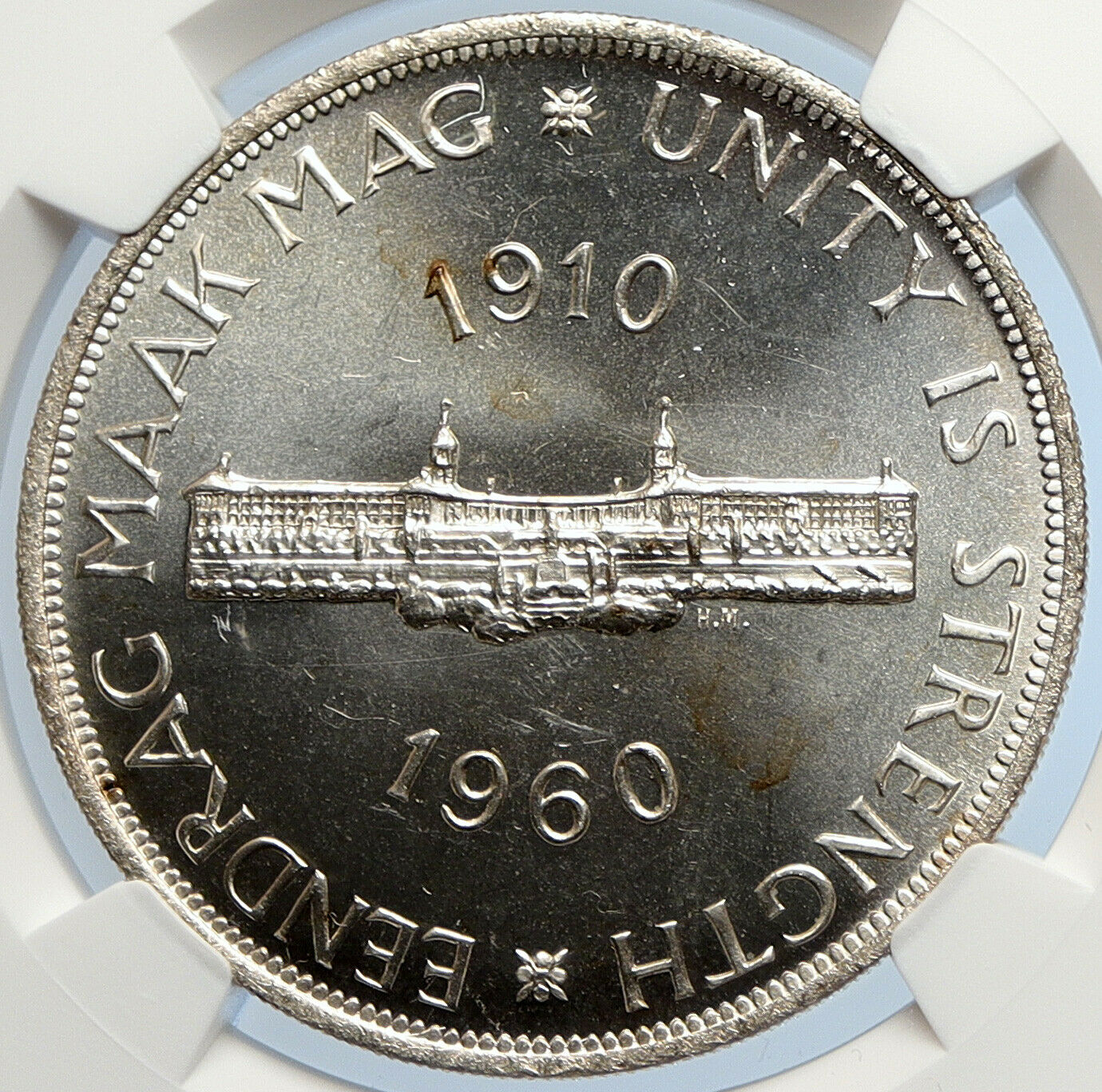 1960 SOUTH AFRICA UK Elizabeth II Proof-Like Silver 5 Shilling Coin NGC i105809