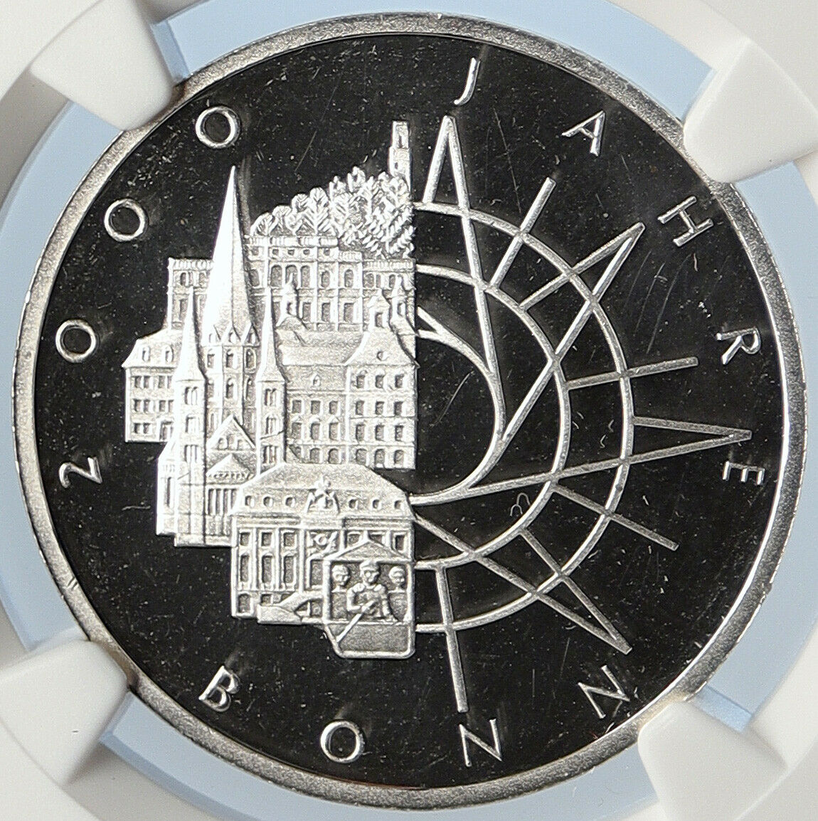 1989 Germany 2000 Year CITY OF BONN Eagle Proof Silver 10 Mark Coin NGC i105804