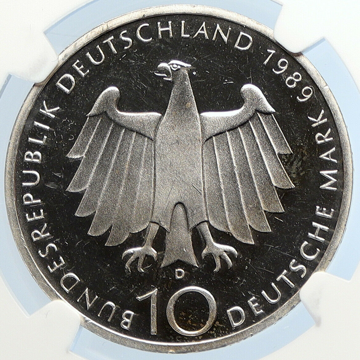 1989 Germany 2000 Year CITY OF BONN Eagle Proof Silver 10 Mark Coin NGC i105804