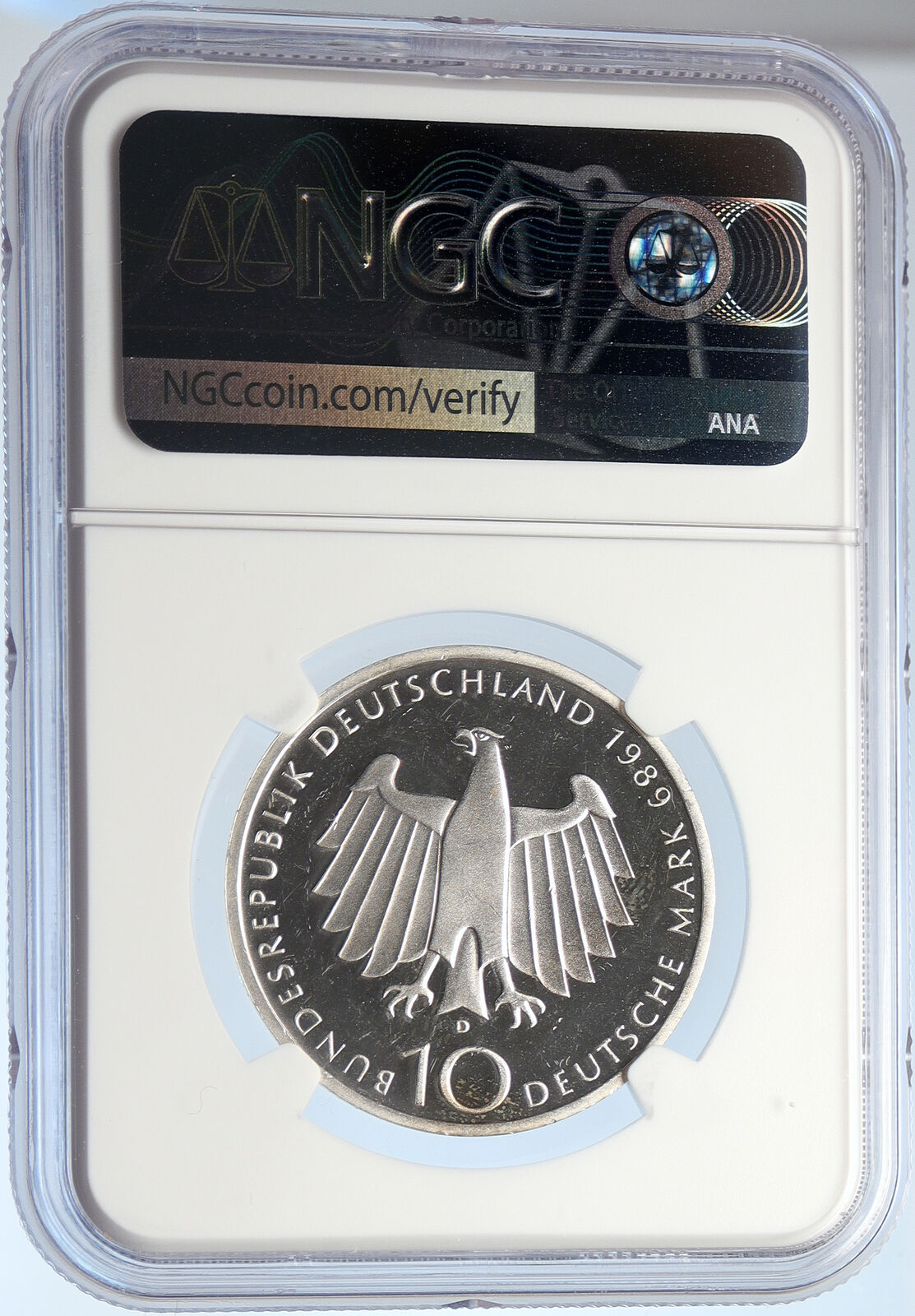 1989 Germany 2000 Year CITY OF BONN Eagle Proof Silver 10 Mark Coin NGC i105804