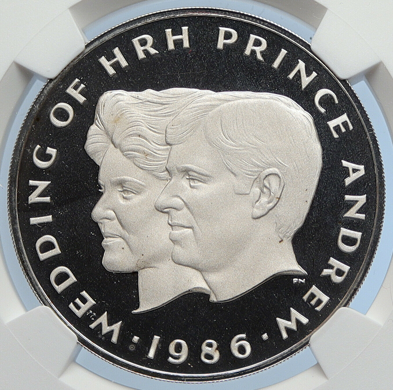 1986 SAMOA British PRINCE ANDREW MARRIAGE Proof Silver $10 Tala Coin NGC i105830