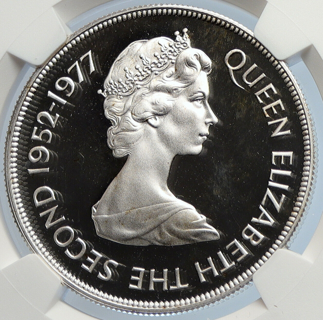 1977 TRISTAN da CUNHA Elizabeth II JUBILEE Proof Silver 25Pence Coin NGC i105841