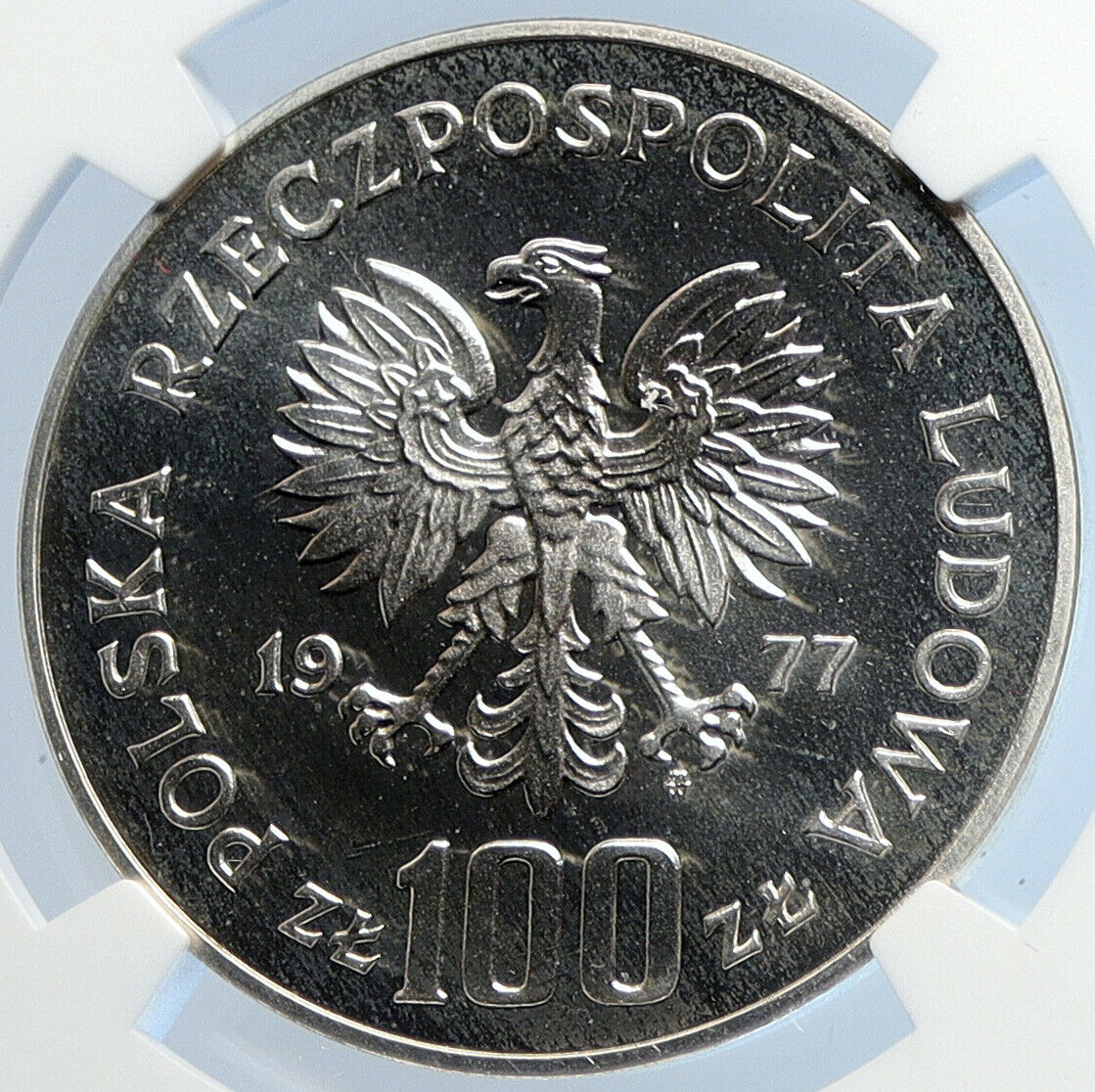 1977 POLAND Wawel Royal Castle VINTAGE Proof Silver 100 Zlotych Coin NGC i105851