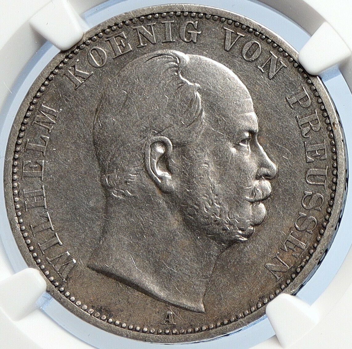 1867 A PRUSSIA KINGDOM German STATE King WILHELM I Silver Taler Coin NGC i105855