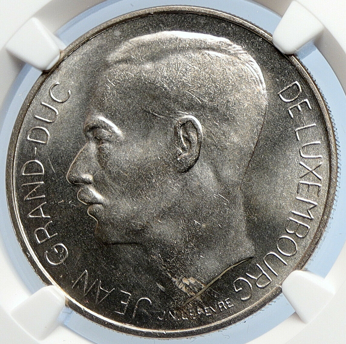 1964 LUXEMBOURG Duchess Charlotte John the Blind Silver 100 Fr Coin NGC i105853