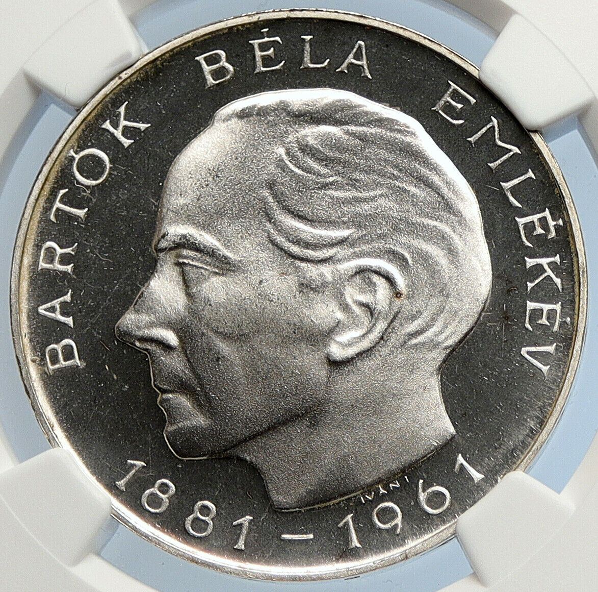 1961 HUNGARY Musician OPERA Bela Bartok Proof Silver 50 Forint Coin NGC i105864