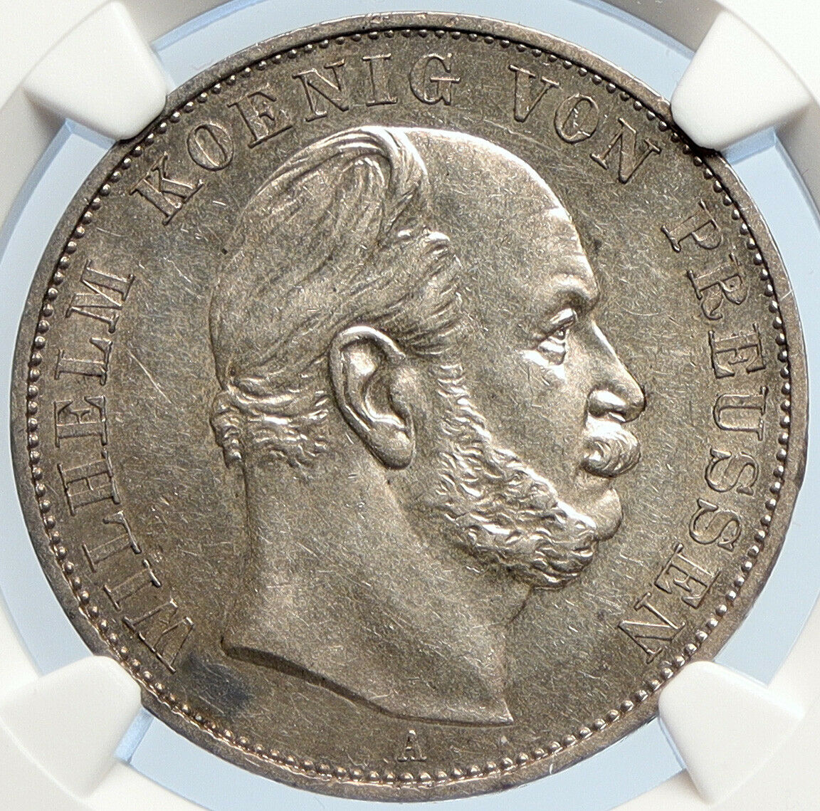 1871 GERMAN STATES PRUSSIA WILHELM I Defeat France Silver Taler Coin NGC i105891