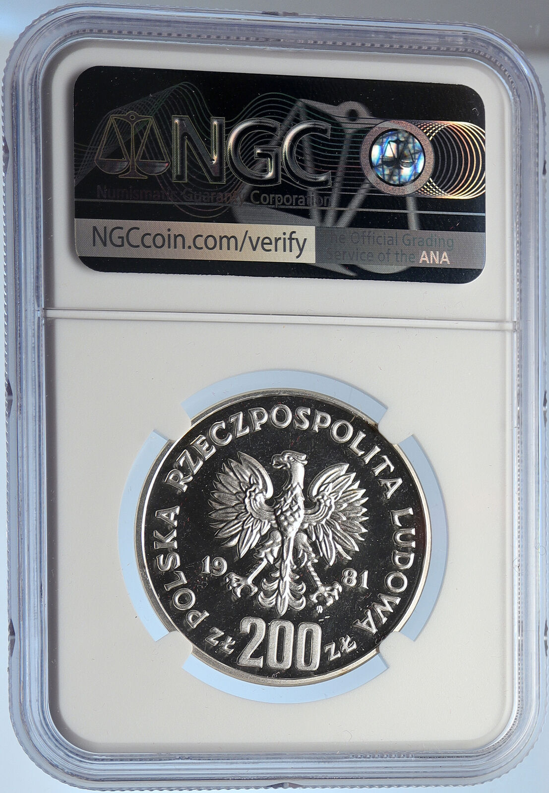 1981 Poland ANNIVERSARY Wladyslaw I Herman Proof Silver 200 Zl Coin NGC i105877