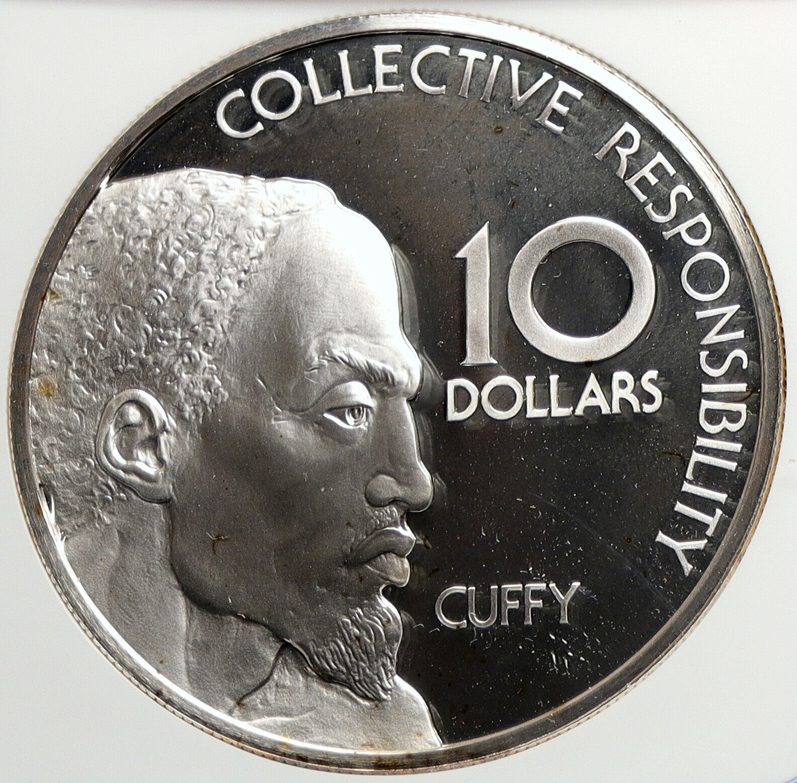 1976 GUYANA National HERO Cuffy KOFI KOFFI Old Proof Silver $10 NGC Coin i105873