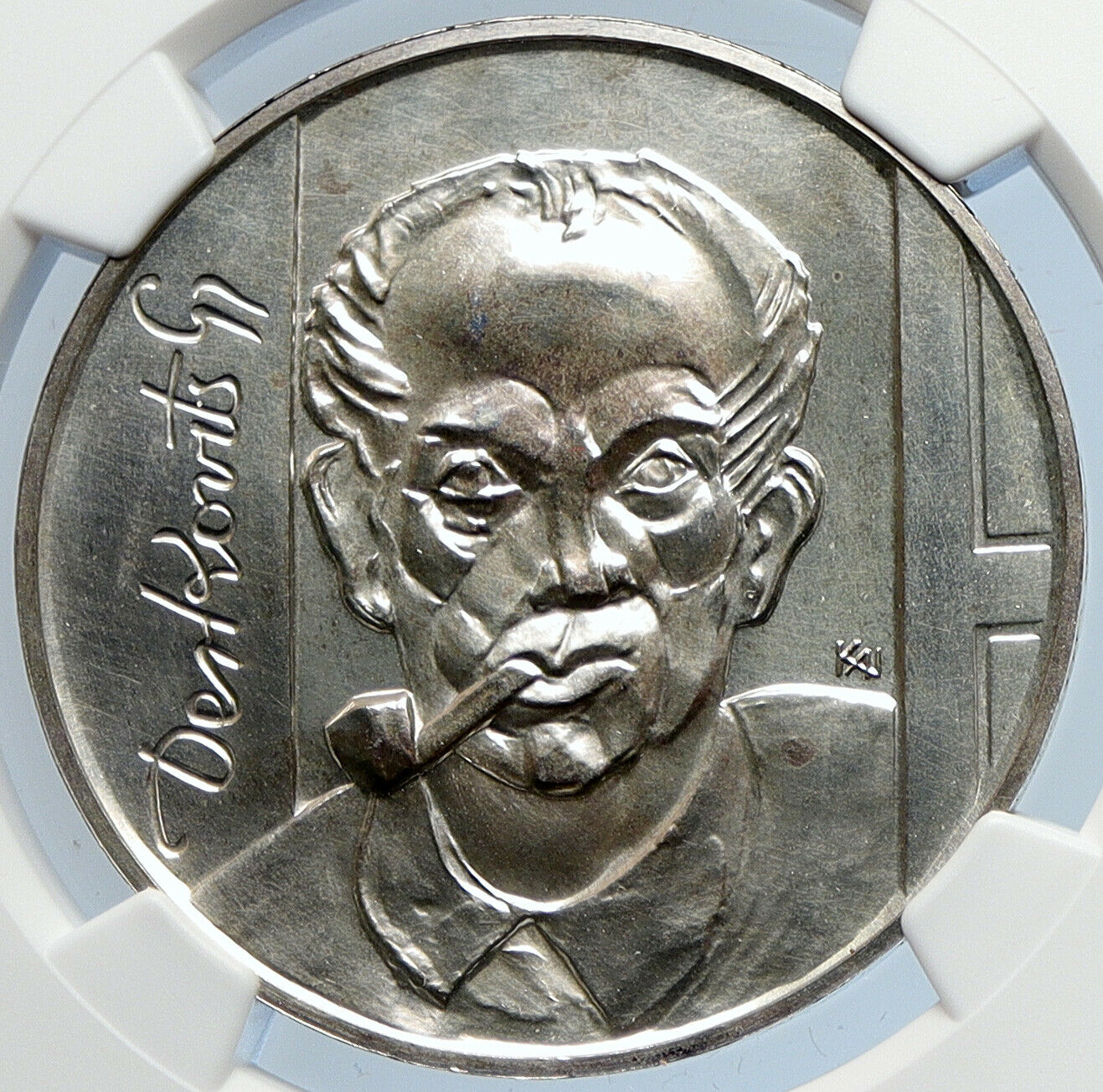 1976 HUNGARY Painter GUYLA DERKOVITS Vintage Silver 200 Forint Coin NGC i105899