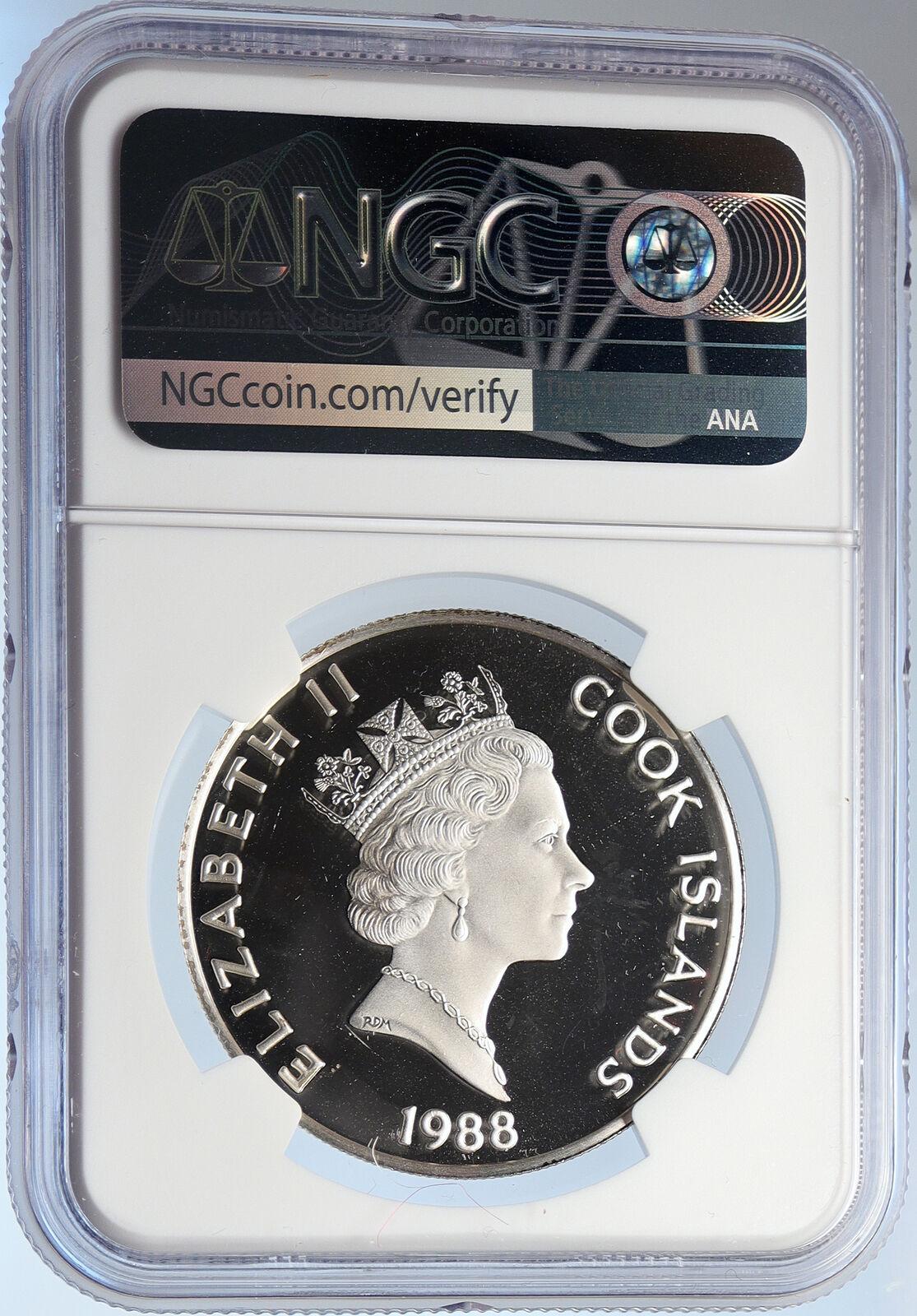 1988 COOK ISLANDS Explorers ALEXANDER THE GREAT PRF Silver $50 Coin NGC i105917