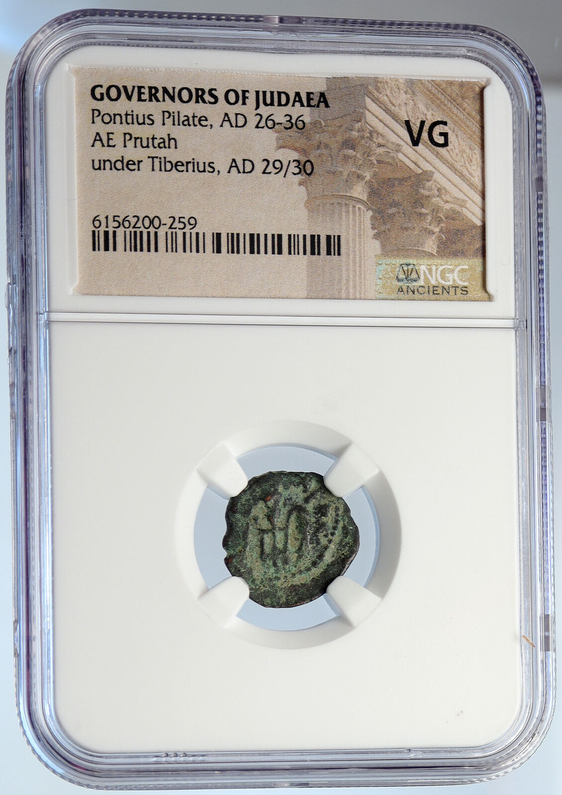 PONTIUS PILATE Tiberius Jerusalem JESUS Crucifixion Old Roman Coin NGC i105934