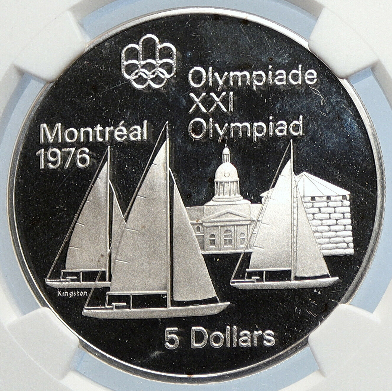 1973 CANADA Elizabeth II Olympic Montreal SAILBOATS PF Silver 5 Coin NGC i105924