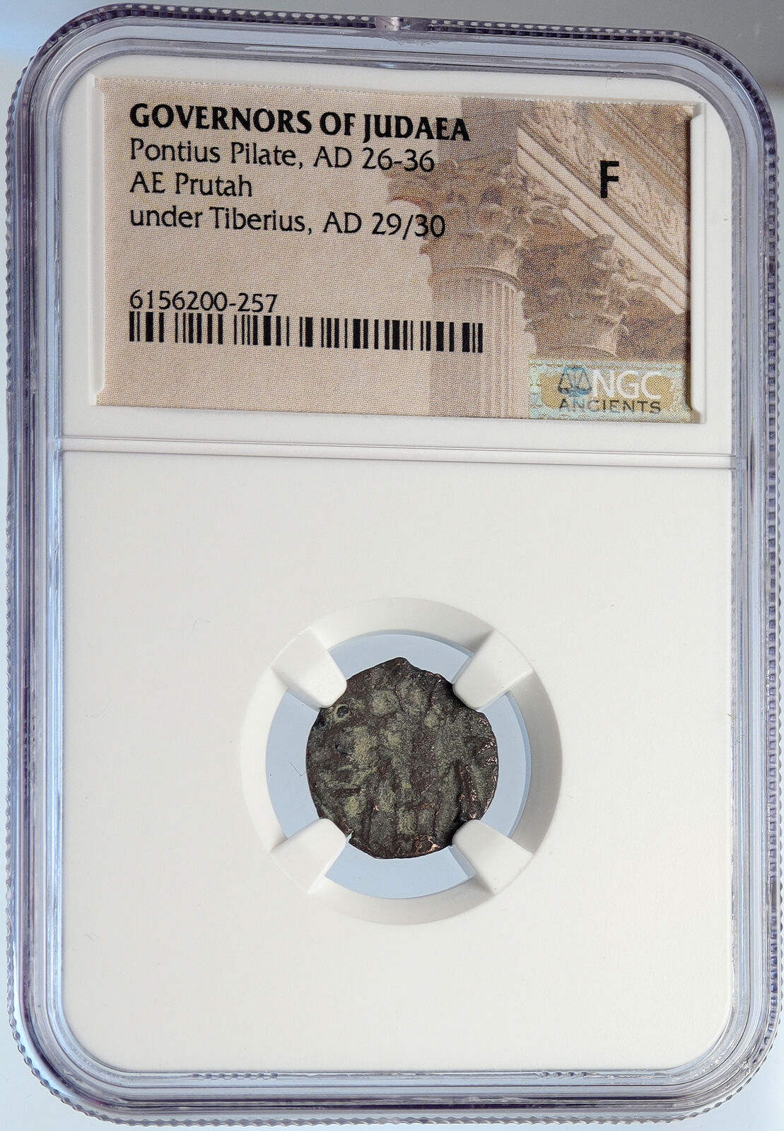 PONTIUS PILATE Tiberius Jerusalem JESUS Crucifixion Old Roman Coin NGC i105932