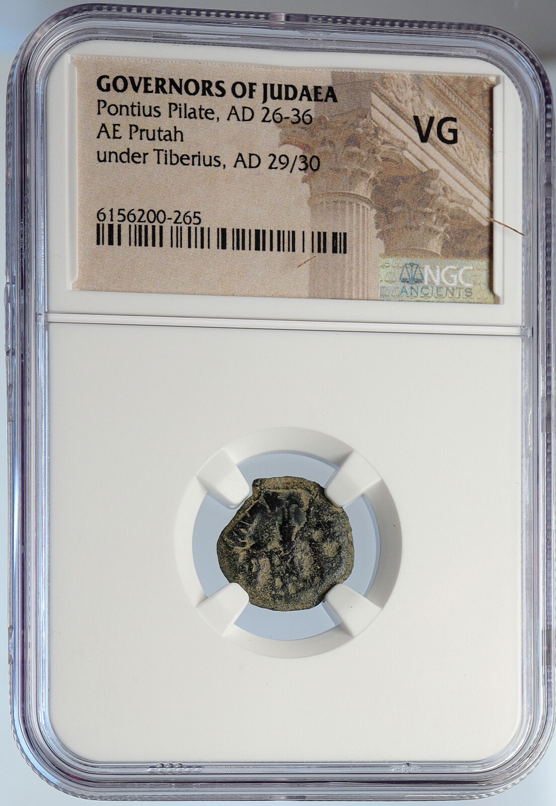 PONTIUS PILATE Tiberius Jerusalem JESUS Crucifixion Old Roman Coin NGC i105940