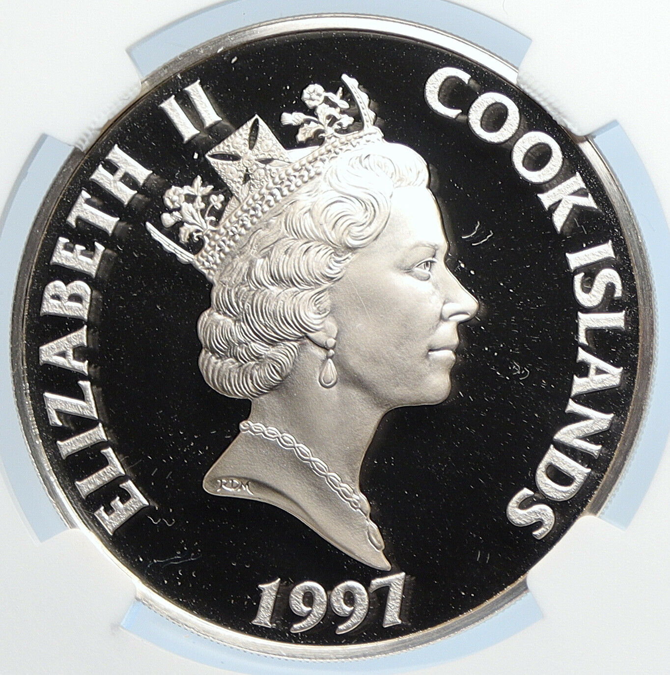 1997 COOK ISLANDS Charlemagne 8th Century PRF Silver 50 Dollars Coin NGC i105919